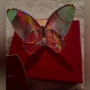 Baccarat crystal Iridescent Butterfly Sculpture